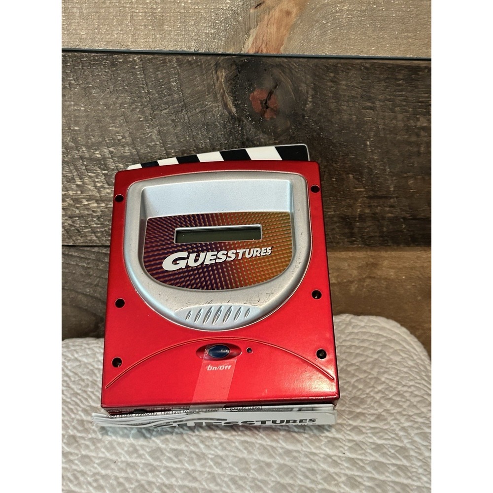 Guesstures Electronic Handheld Charades Game 2 Sided Display Hasbro 2005 -Tested